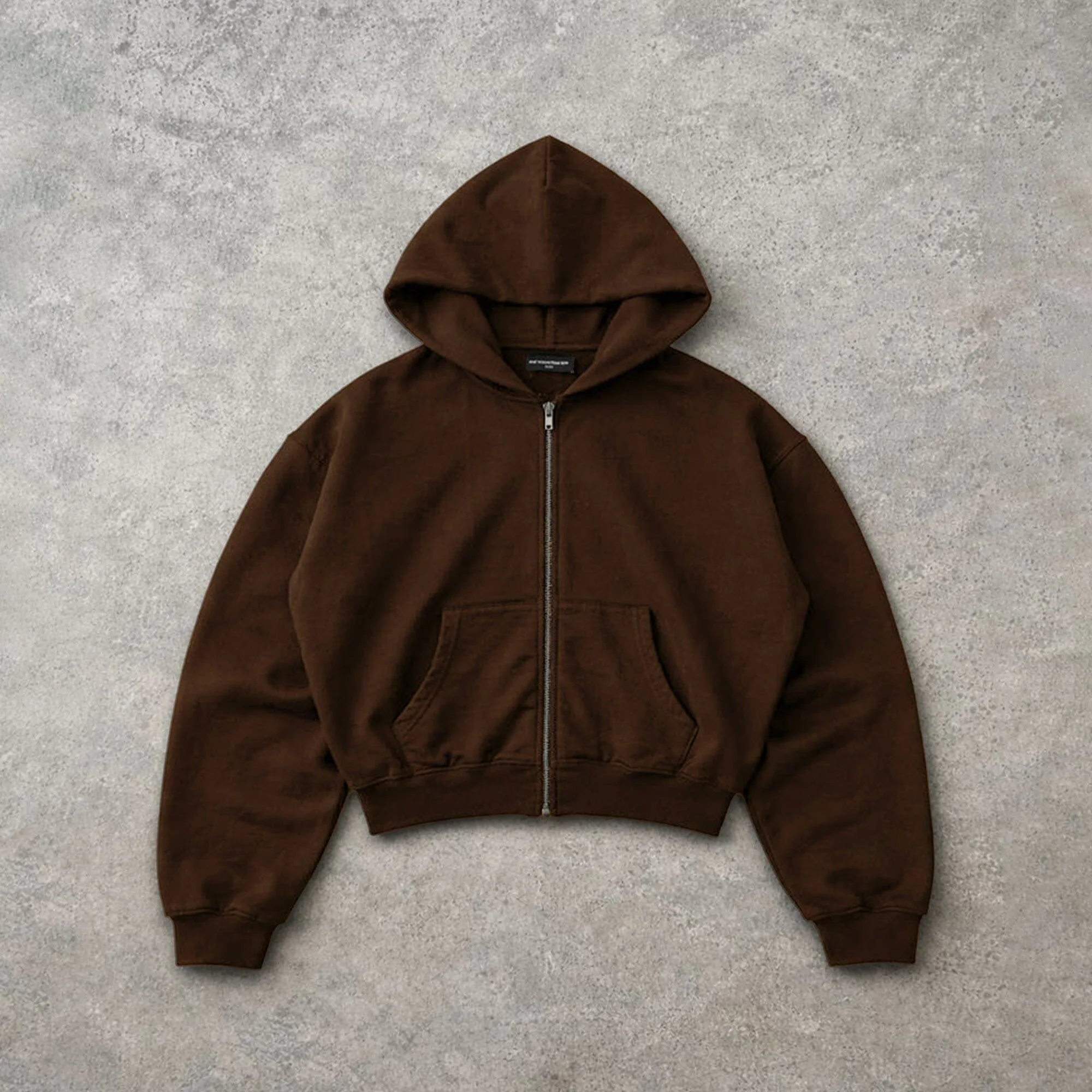 Bleecker Cinched Crop Zip-Up | Relaxed, Drop-Shoulder sold by Pool House New York product image thumbnail 3
