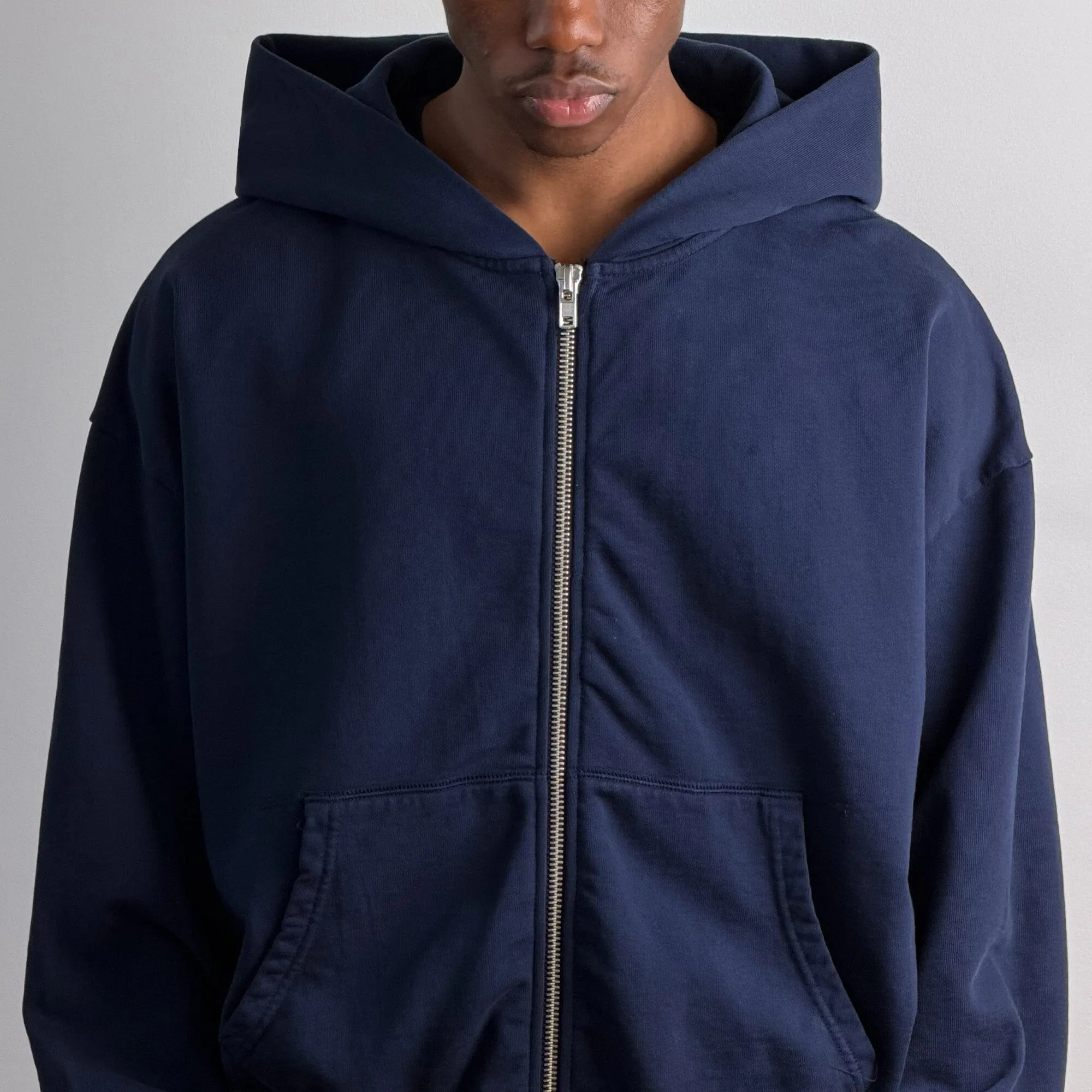 Bleecker Cinched Crop Zip-Up | Relaxed, Drop-Shoulder sold by Pool House New York product image thumbnail 5