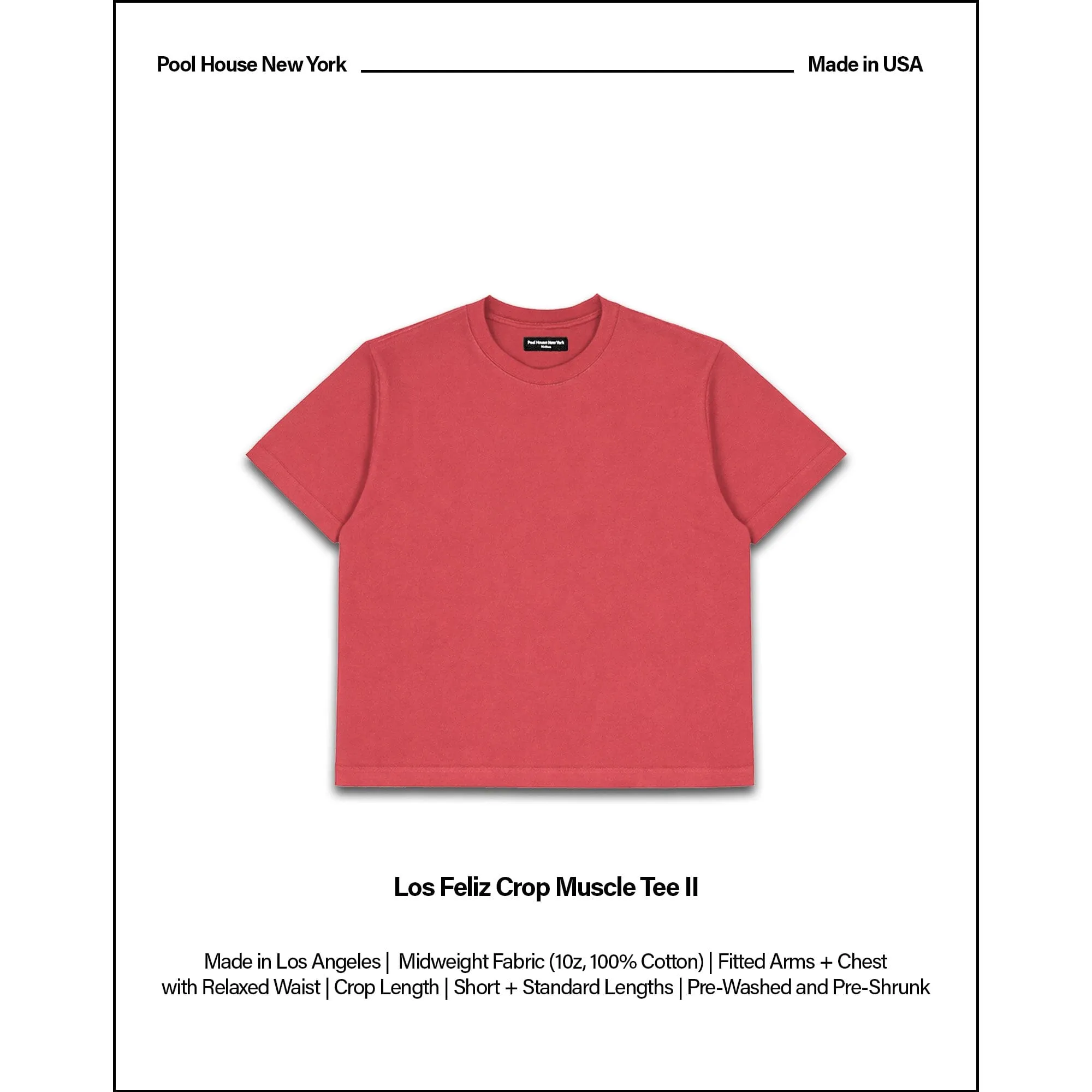 Los Feliz Crop Muscle Tee II sold by Pool House New York product image thumbnail 2