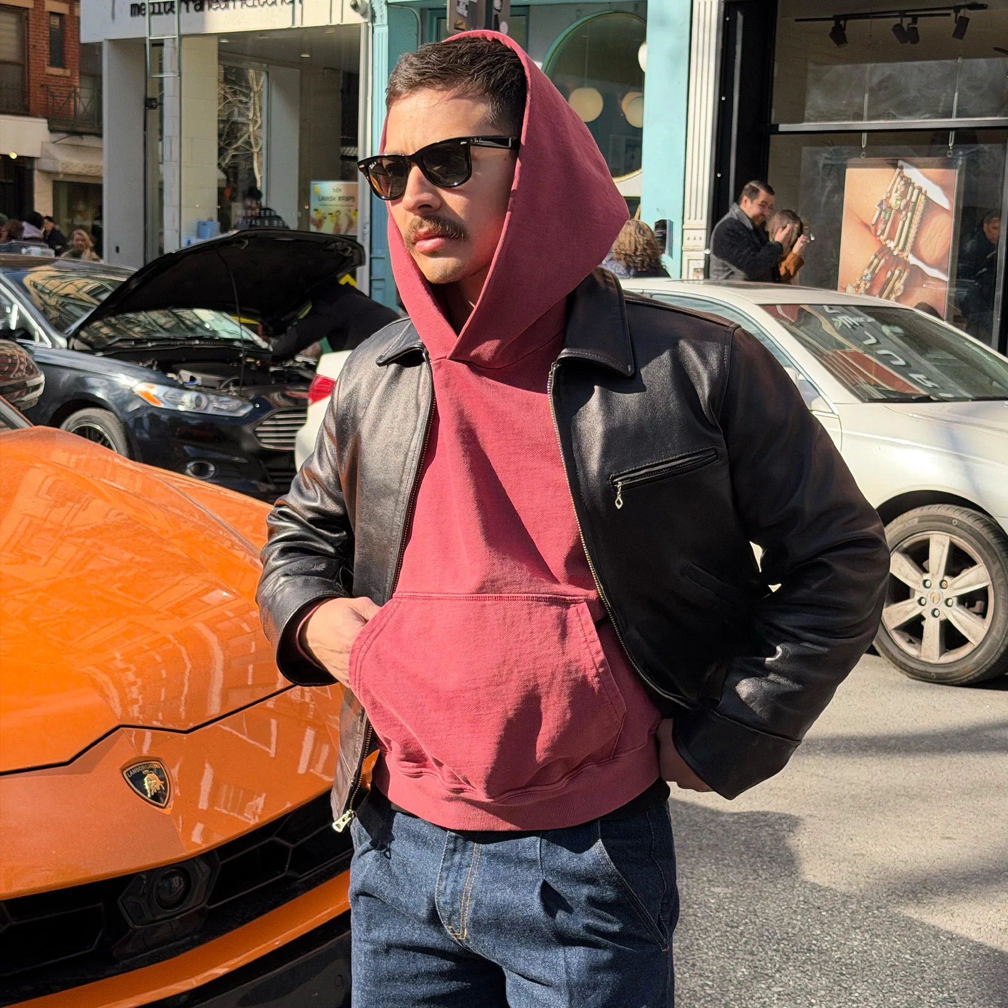 Bowery Crop Hoodie II | Relaxed, Drop-Shoulder sold by Pool House New York product image thumbnail 5