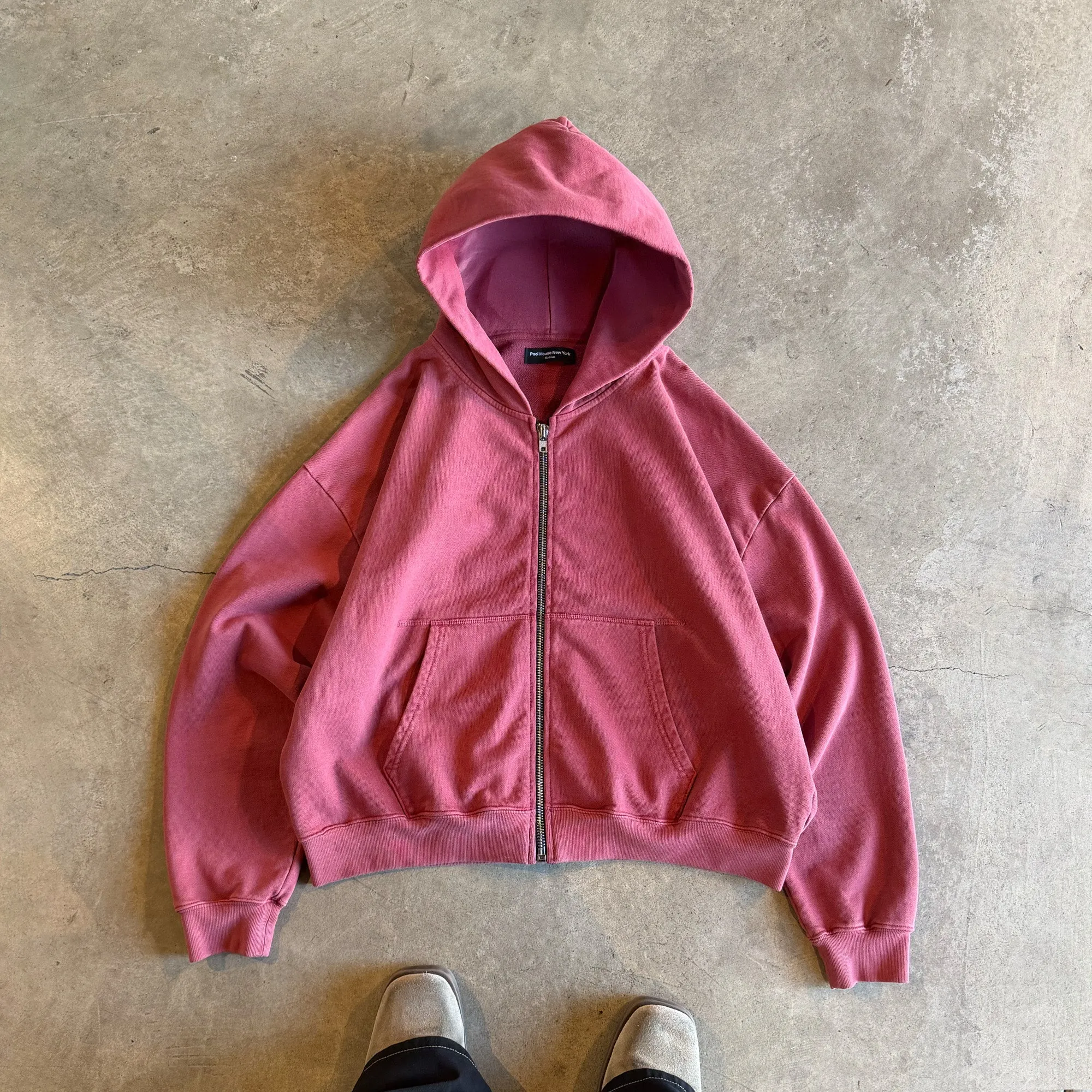 Mercer Crop Zip III | Relaxed, Drop-Shoulder sold by Pool House New York product image thumbnail 3