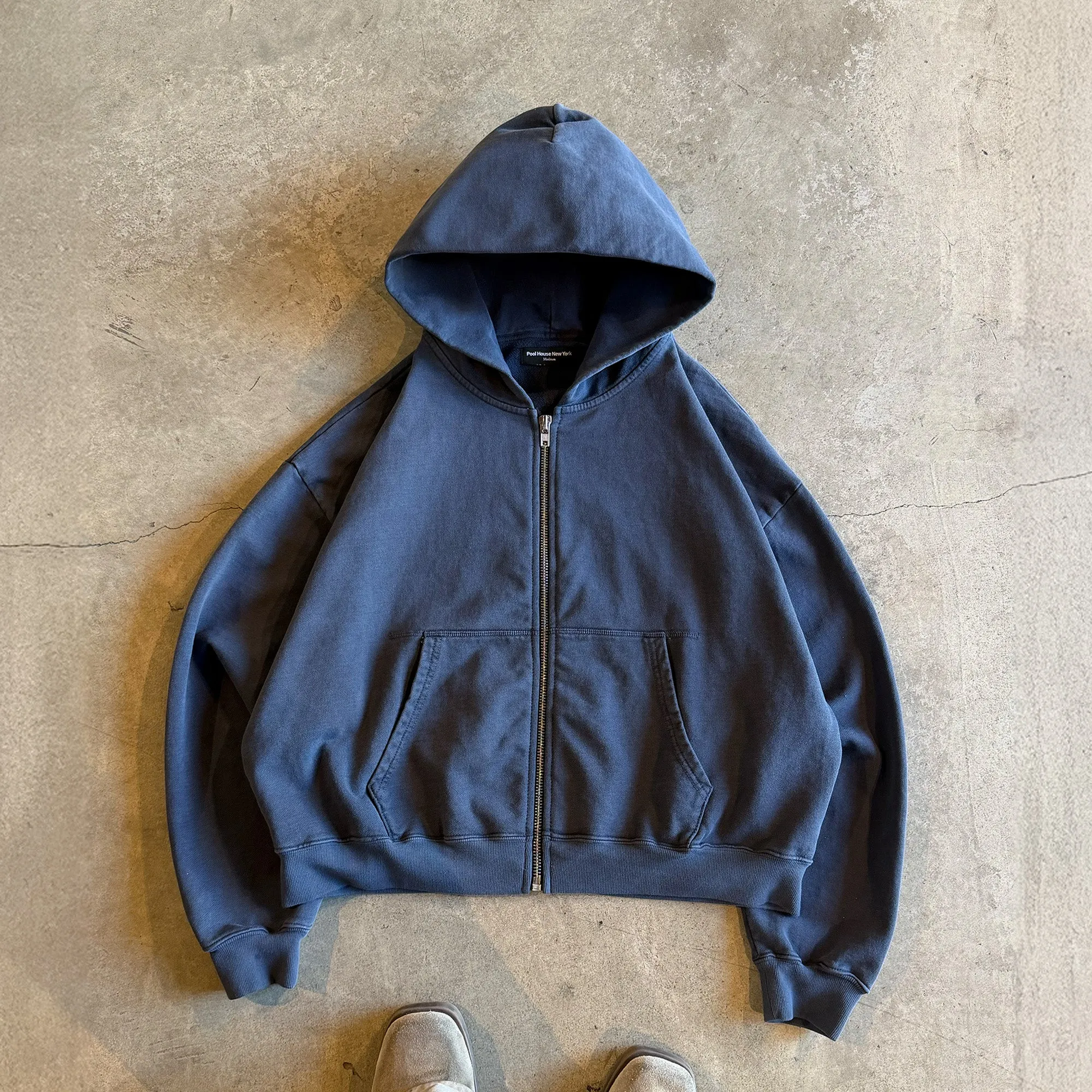 Mercer Crop Zip III | Relaxed, Drop-Shoulder sold by Pool House New York product image thumbnail 3