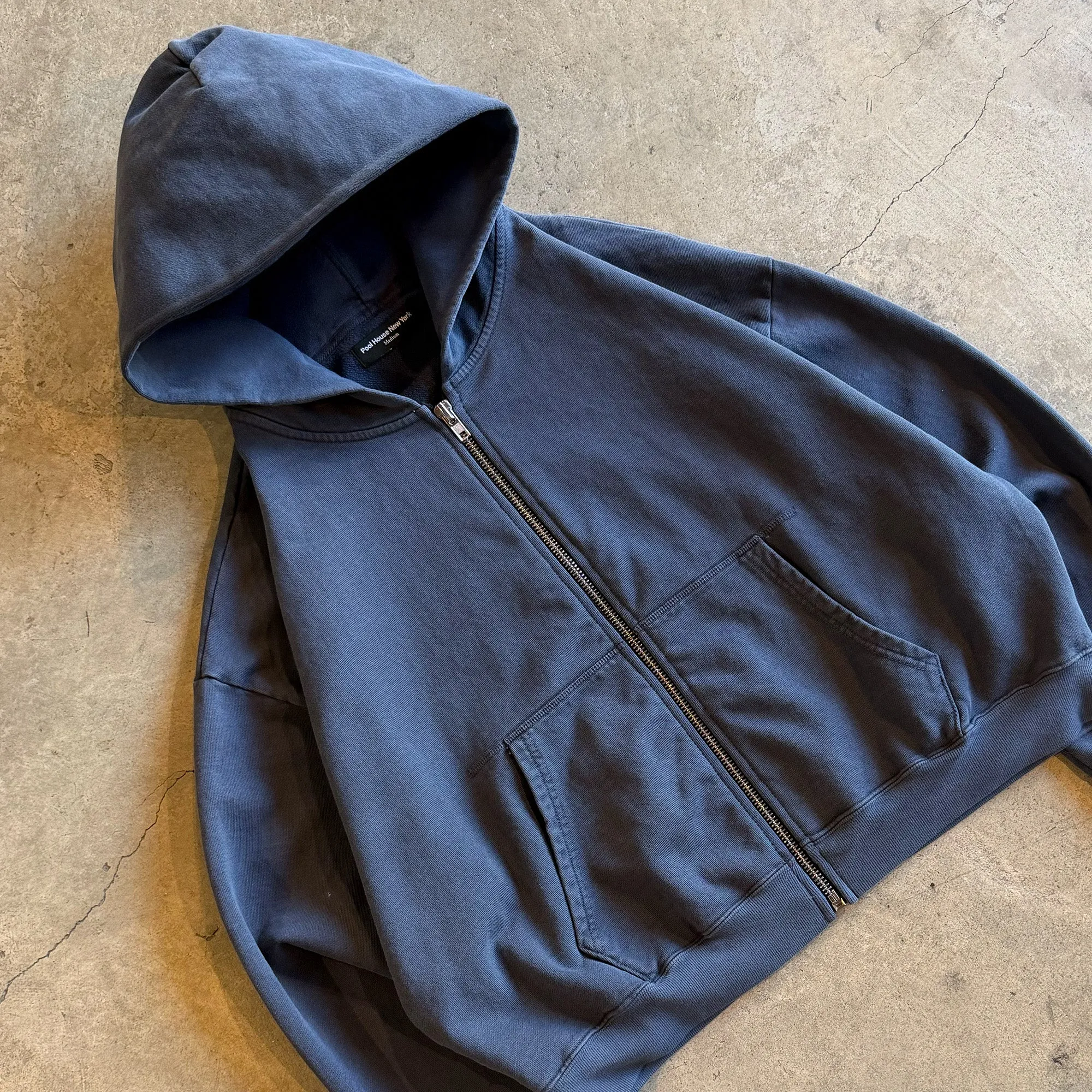 Mercer Crop Zip III | Relaxed, Drop-Shoulder sold by Pool House New York product image thumbnail 4