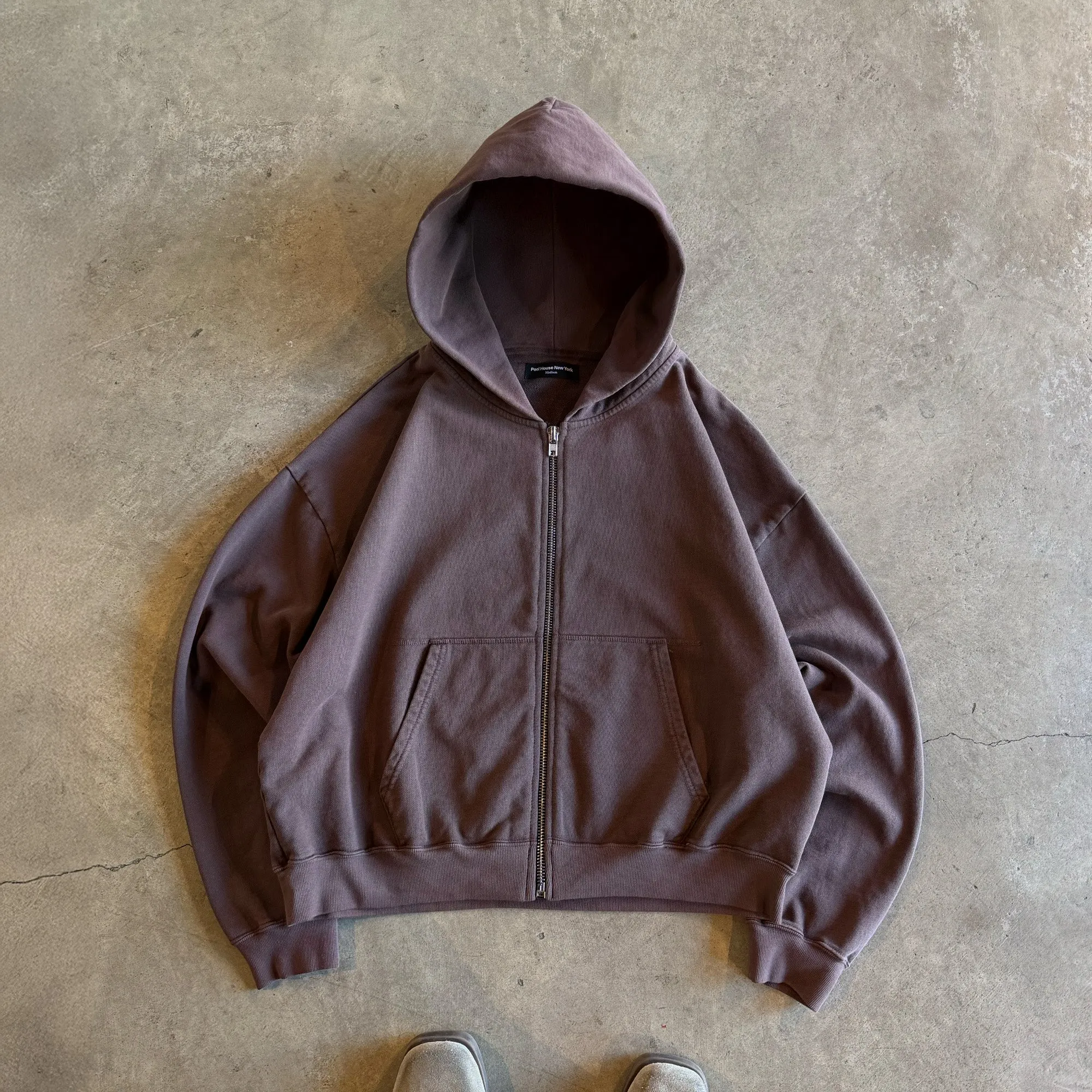 Mercer Crop Zip III | Relaxed, Drop-Shoulder sold by Pool House New York product image thumbnail 3