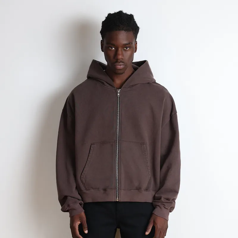Mercer Crop Zip III | Relaxed, Drop-Shoulder made by Pool House New York