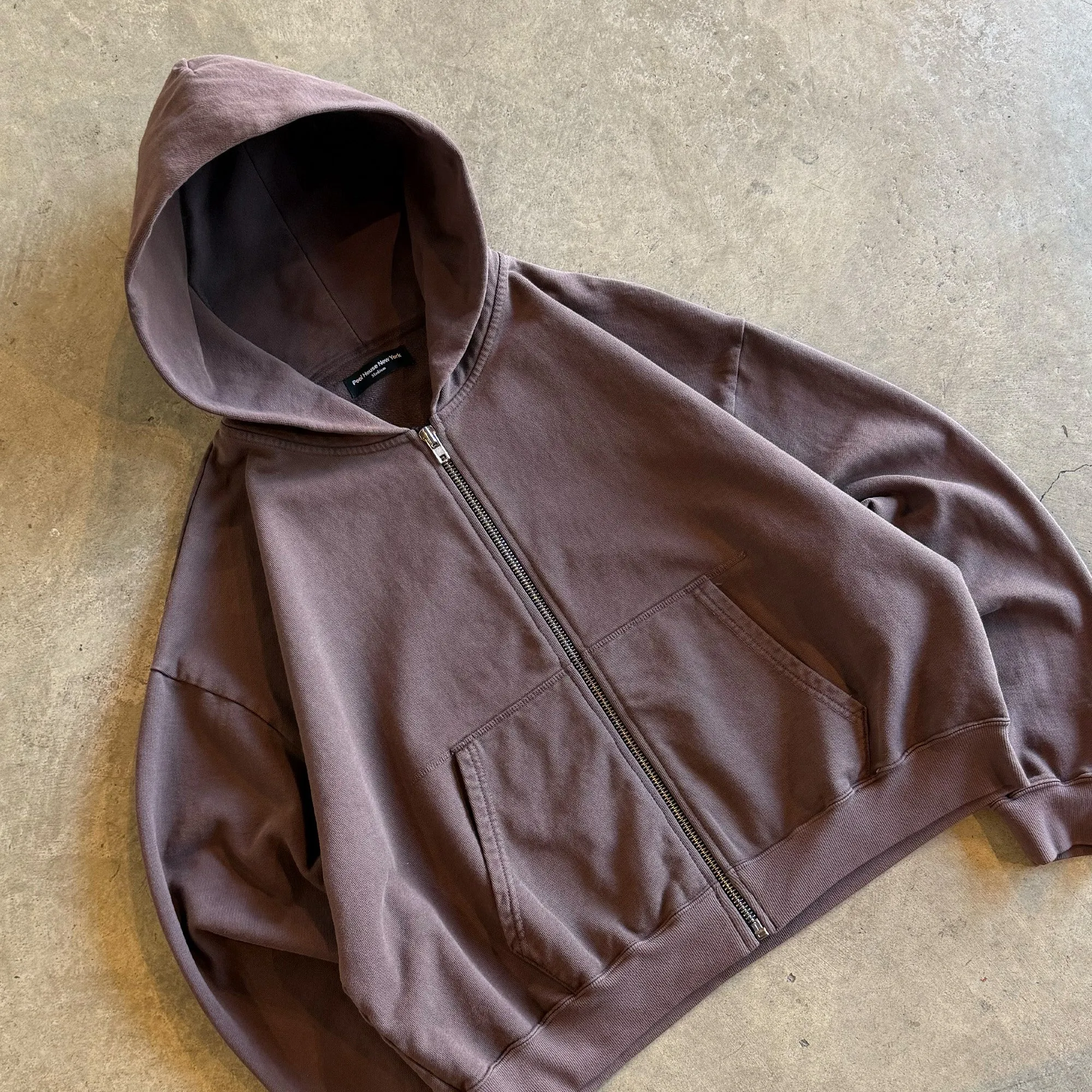 Mercer Crop Zip III | Relaxed, Drop-Shoulder sold by Pool House New York product image thumbnail 4