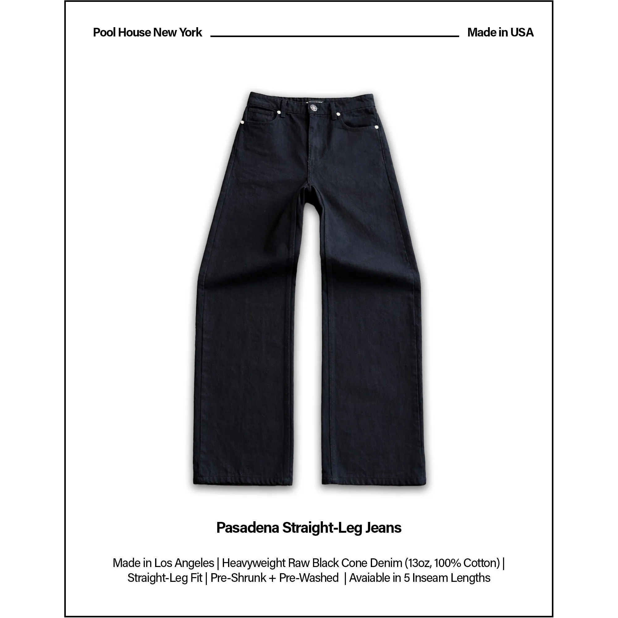 Pasadena Dad Jeans | Straight-Leg | Cone Denim sold by Pool House New York product image thumbnail 2