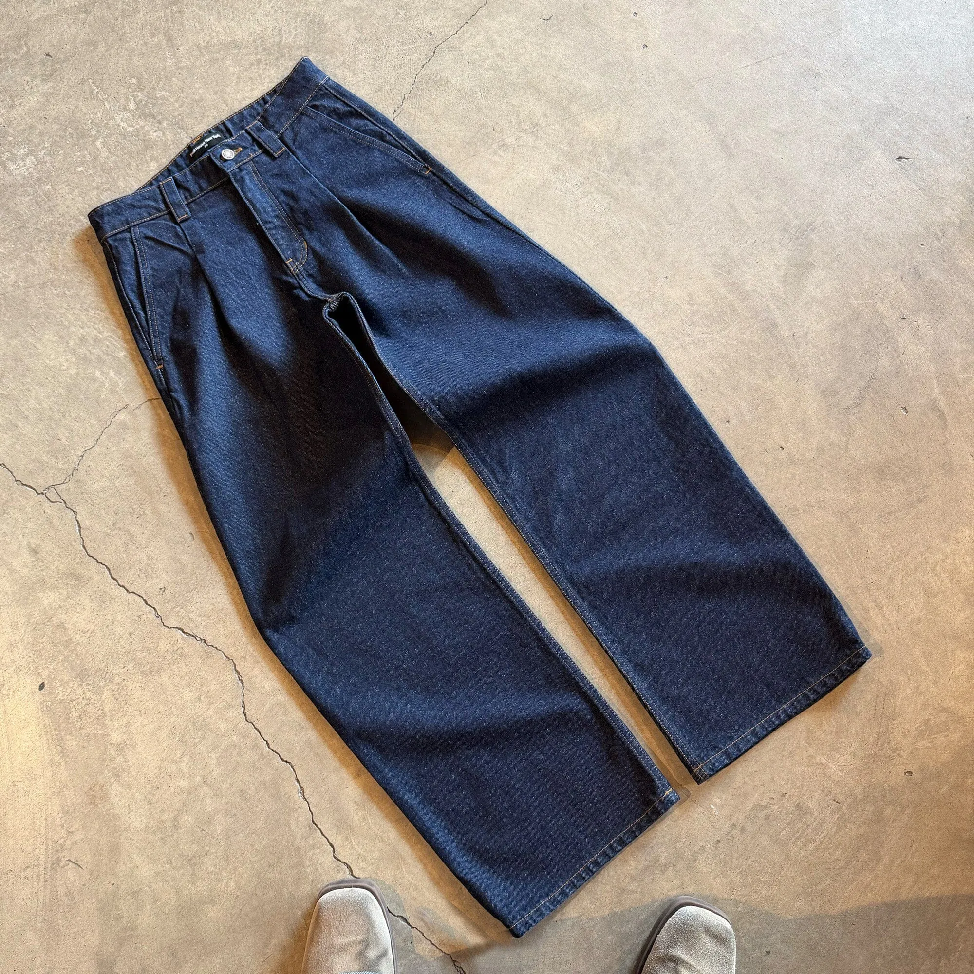 Shibuya Pleated Jeans | Straight-Wide Leg sold by Pool House New York product image thumbnail 5