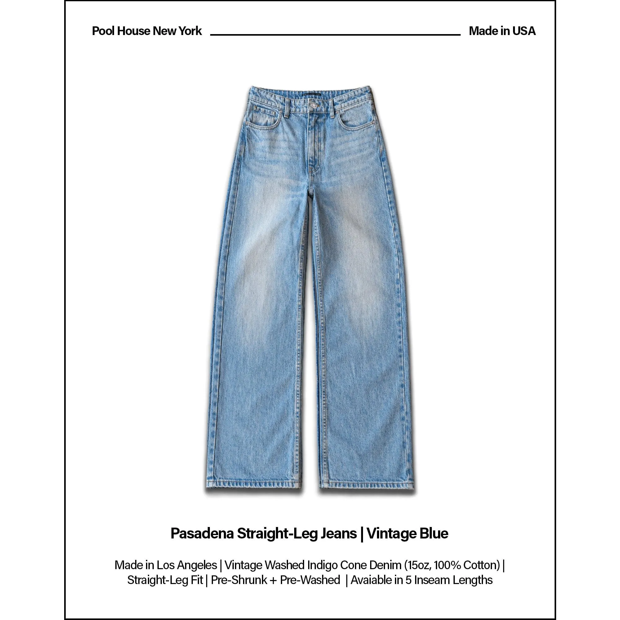 Pasadena Dad Jeans | Straight-Leg | Cone Denim sold by Pool House New York product image thumbnail 2