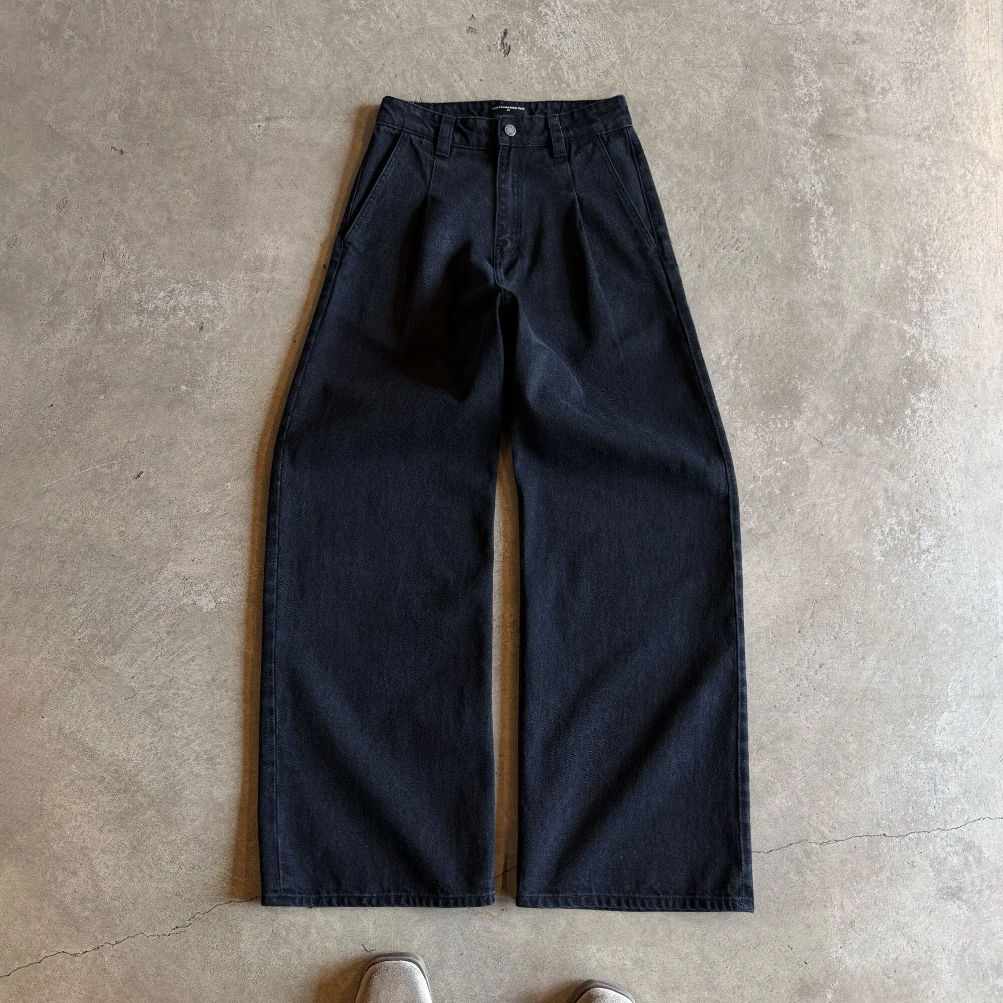 Shibuya Pleated Jeans | Baggy, Wide-Leg sold by Pool House New York product image thumbnail 4