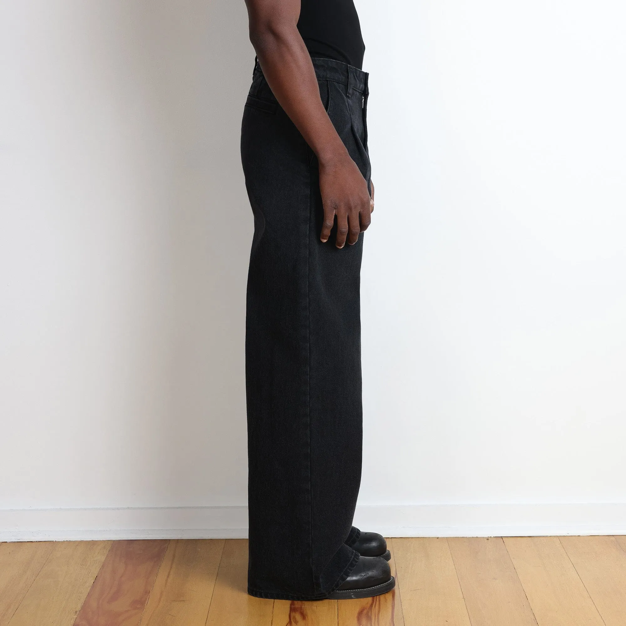 Shibuya Pleated Jeans | Baggy, Wide-Leg sold by Pool House New York product image thumbnail 3