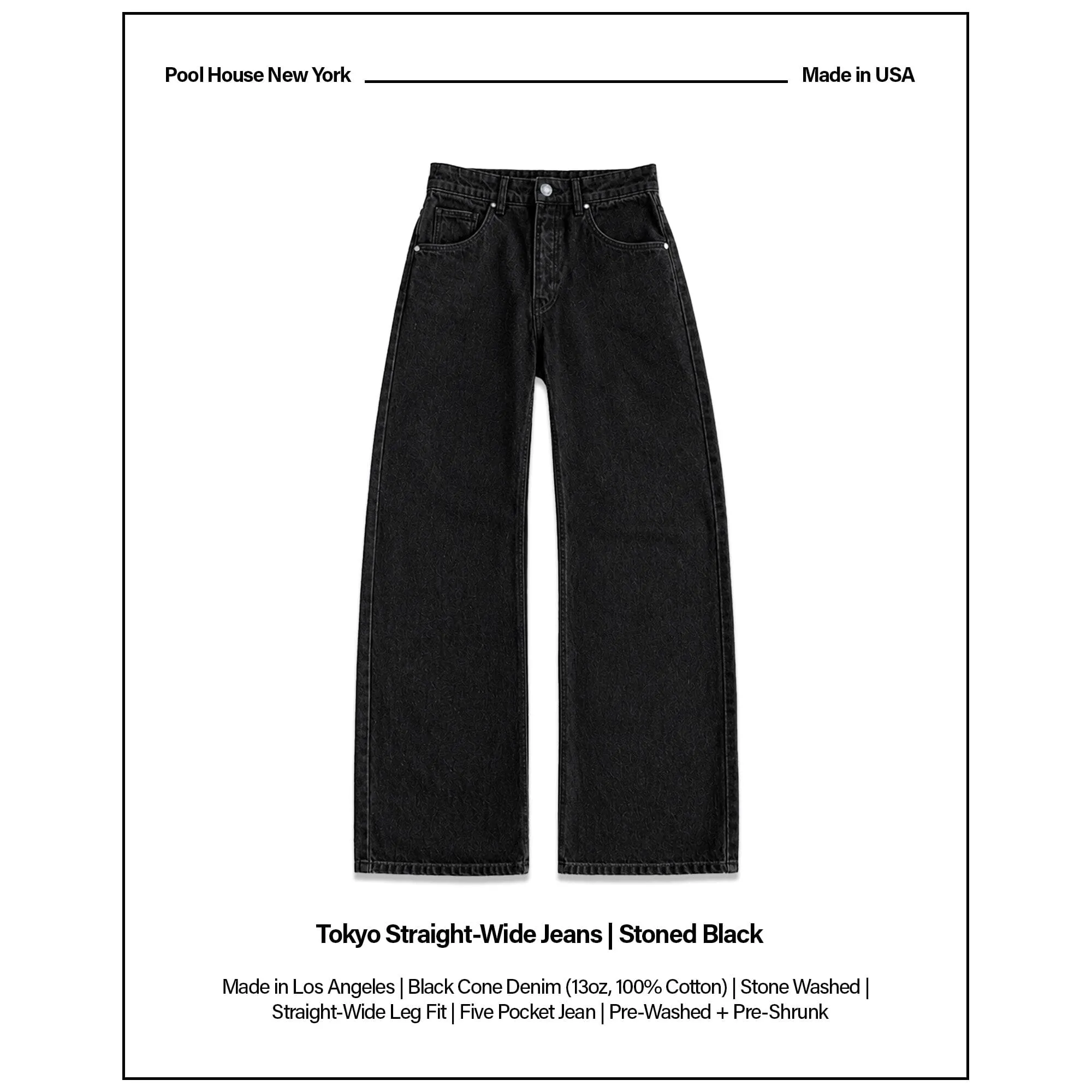 Tokyo Dad Jeans | Straight-Wide Leg sold by Pool House New York product image thumbnail 2