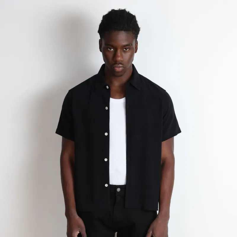 Rosewood Crop Button-Up II | Linen made by Pool House New York
