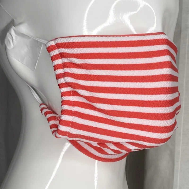 Fashion Mask (Coral Striped) In Stock sold by Boughie Curves