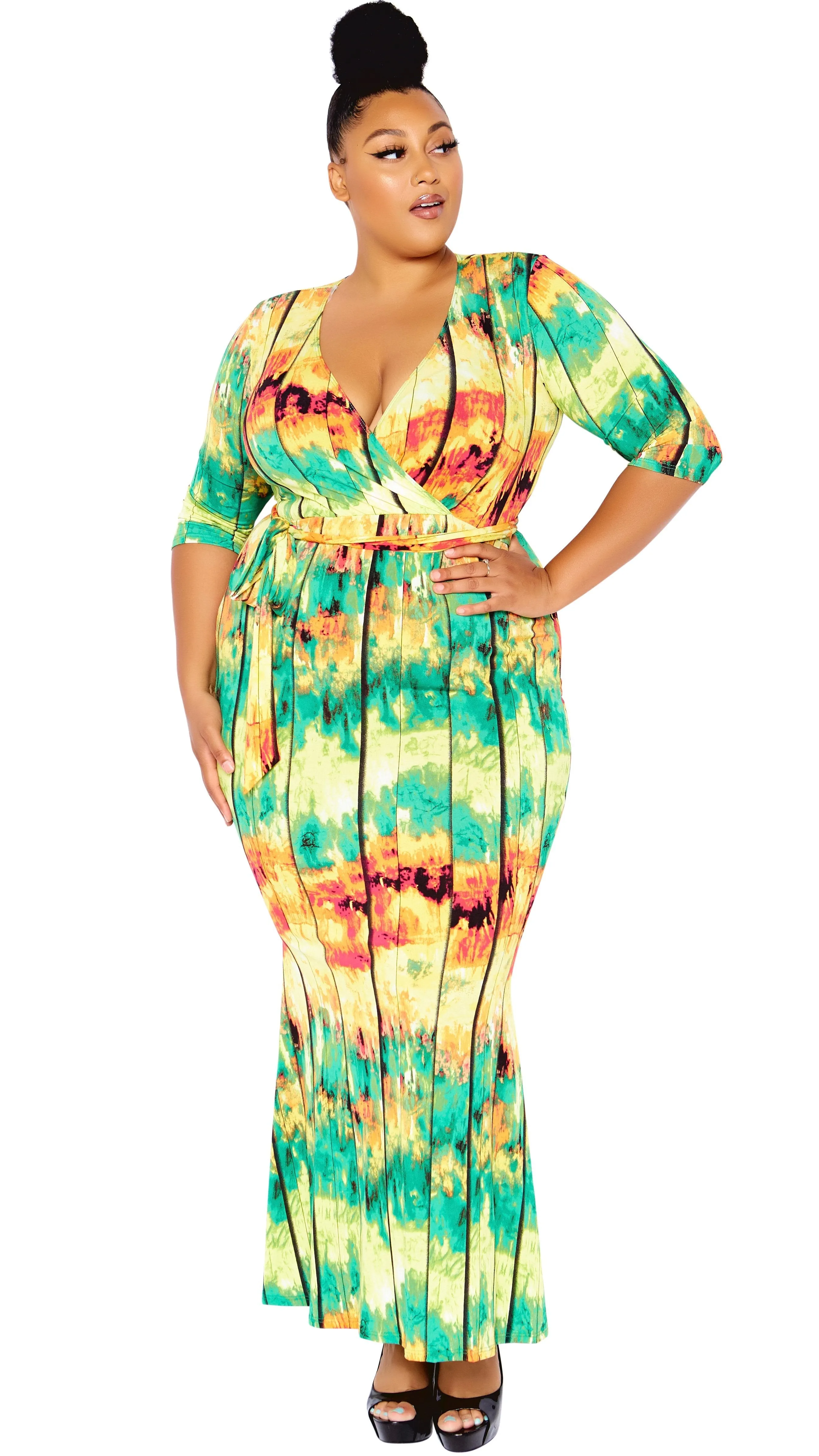 Stallion Maxi Dress (Multi) sold by Boughie Curves product image thumbnail 2