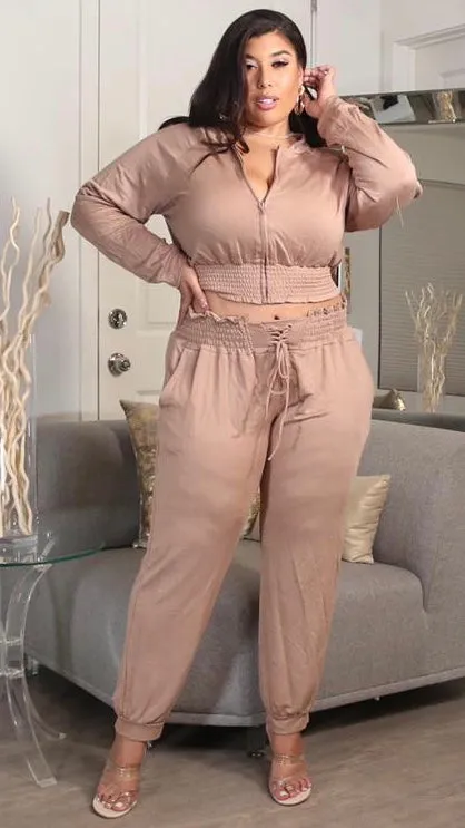Chill Out 2Pcs Pant Set (Nude) sold by Boughie Curves