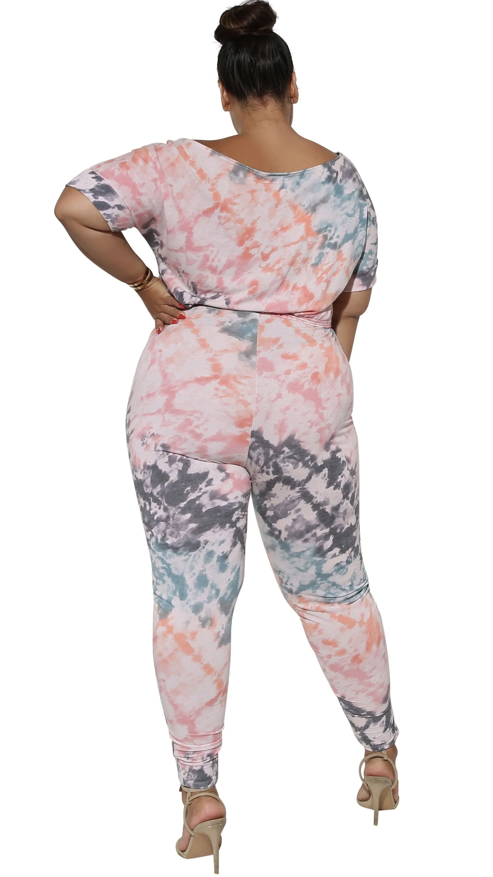 Marble Goddess Jumper (Gray/Tangerine/Teal) sold by Boughie Curves product image thumbnail 2