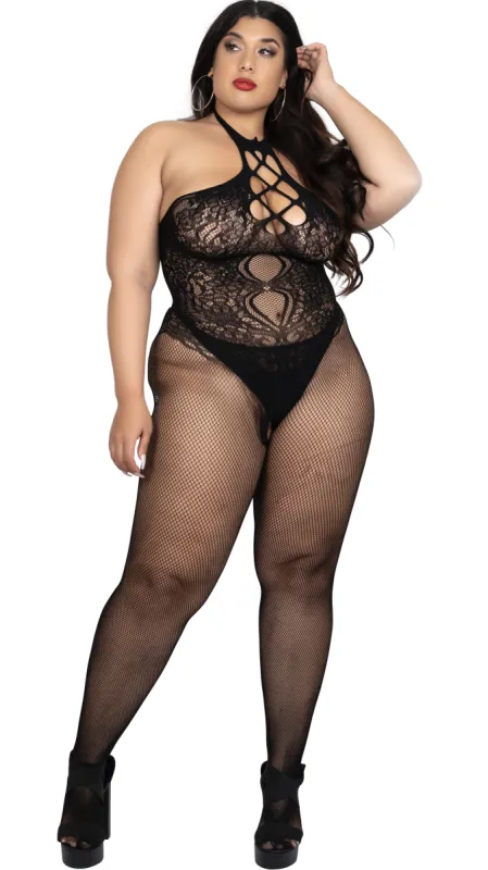 Hug Me Body Stocking (Black) sold by Boughie Curves