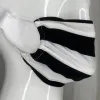 Fashion Mask (Wide Black Striped) In Stock sold by Boughie Curves