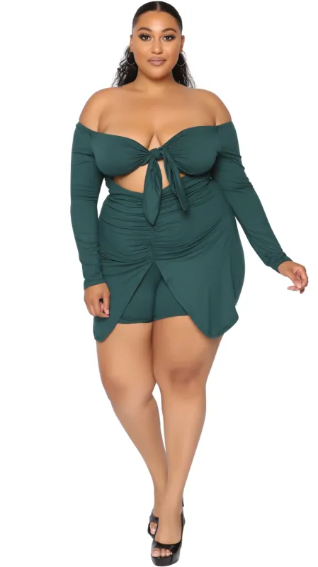Stand Out Romper (Hunter Green) sold by Boughie Curves