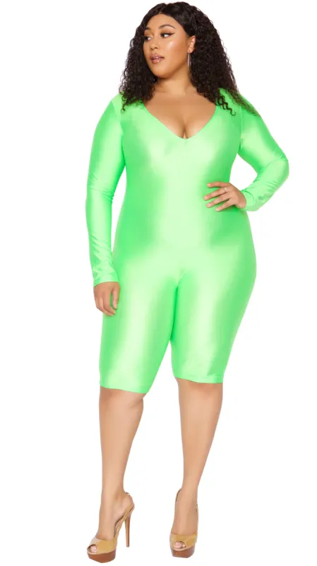 Show Face Romper (Neon Green) sold by Boughie Curves