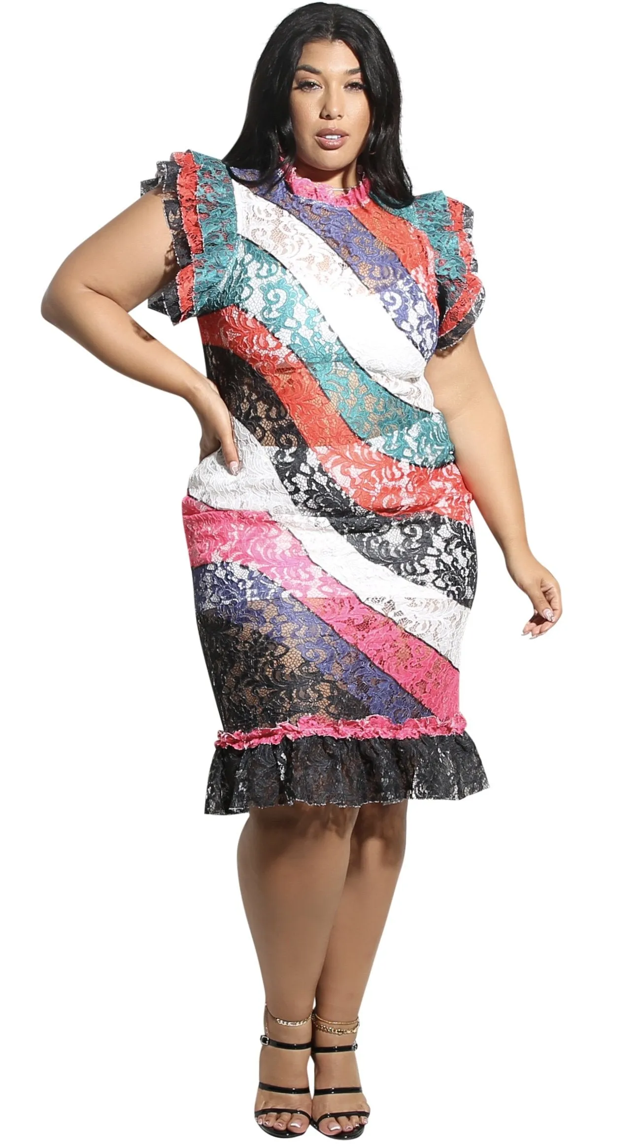 Forever Mine Dress (Multi) sold by Boughie Curves