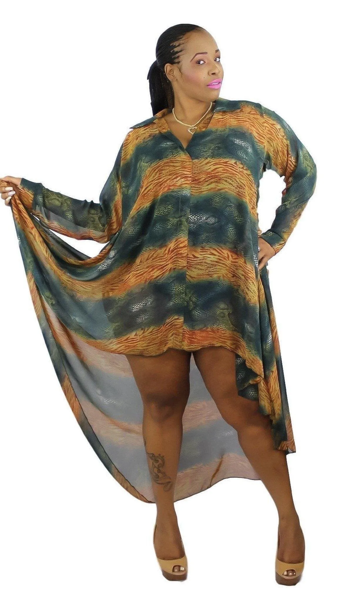 Gone With The Wind Top (Snake) sold by Boughie Curves