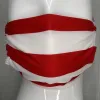 Fashion Mask (Wide Red Striped) In Stock sold by Boughie Curves