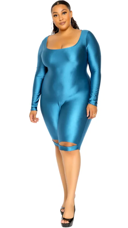 Twister Romper (Blue) sold by Boughie Curves