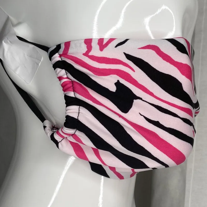 Fashion Mask (Pink/Black Zebra) In Stock sold by Boughie Curves