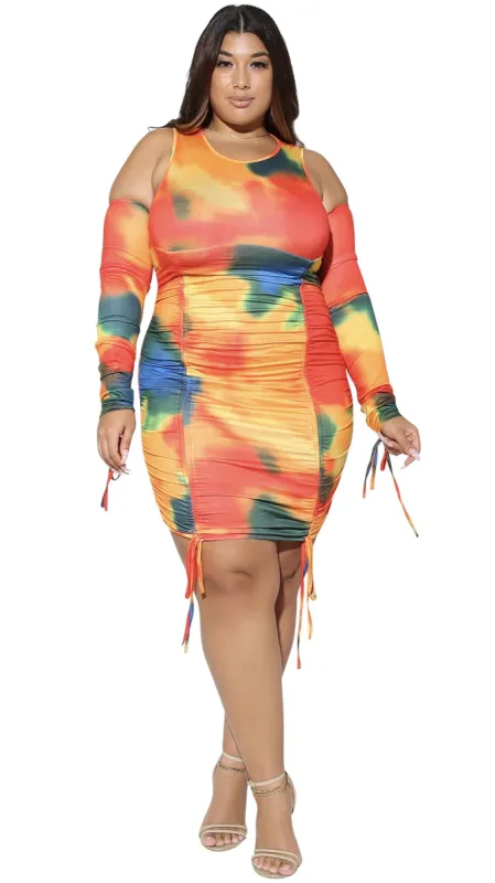 Lava Dress (Multi) sold by Boughie Curves