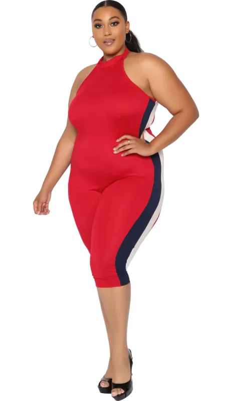 American Girl Romper (Red) sold by Boughie Curves