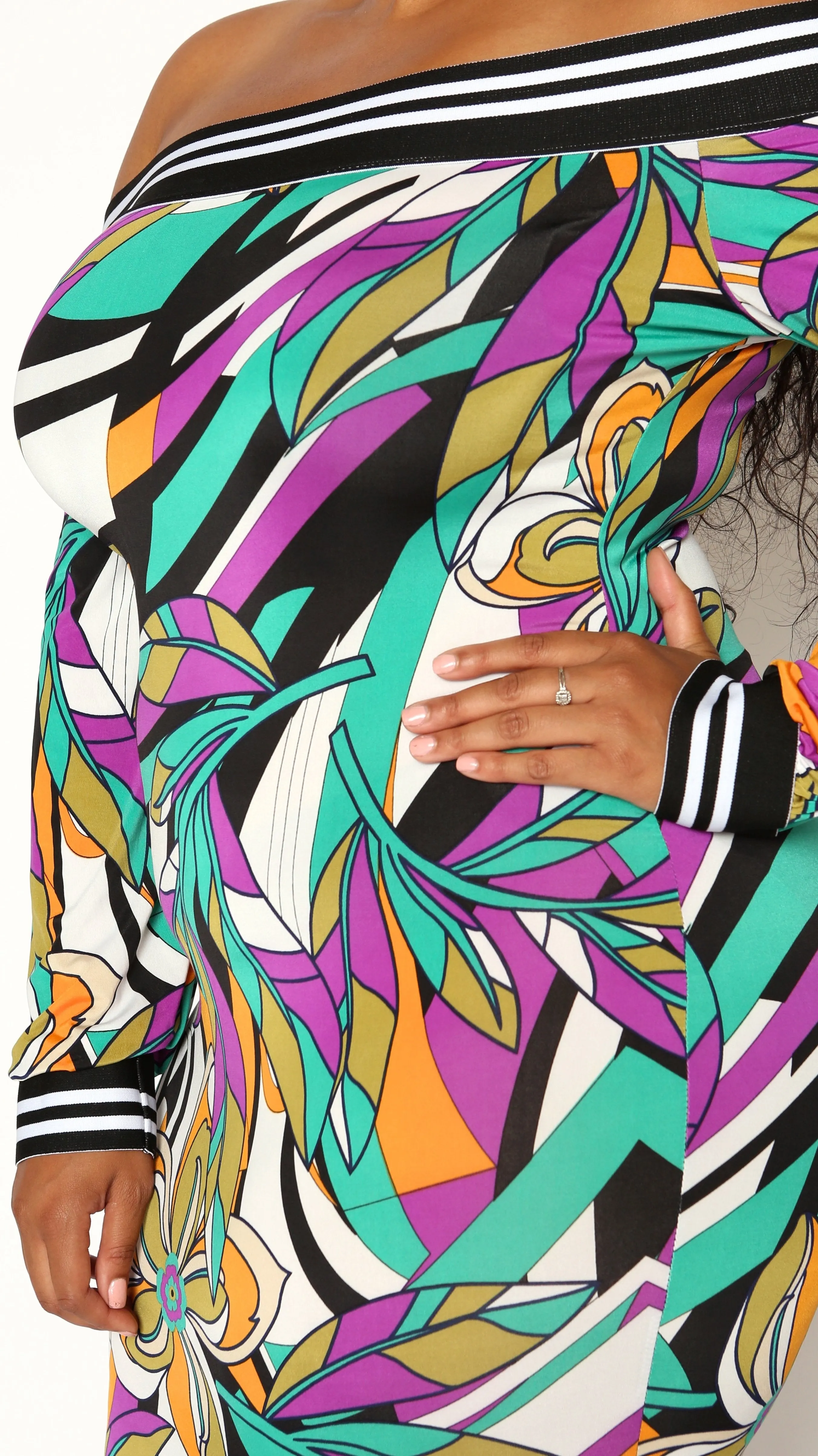 Pressed Dress (Purple/Blue) sold by Boughie Curves product image thumbnail 4