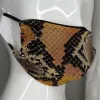Fashion Mask (Tan Snake Print Mesh Overlay) In Stock sold by Boughie Curves