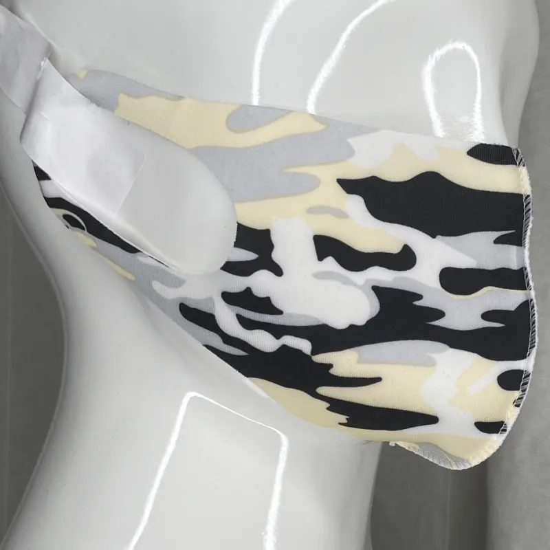 Fashion Mask (Yellow Camo) In Stock sold by Boughie Curves