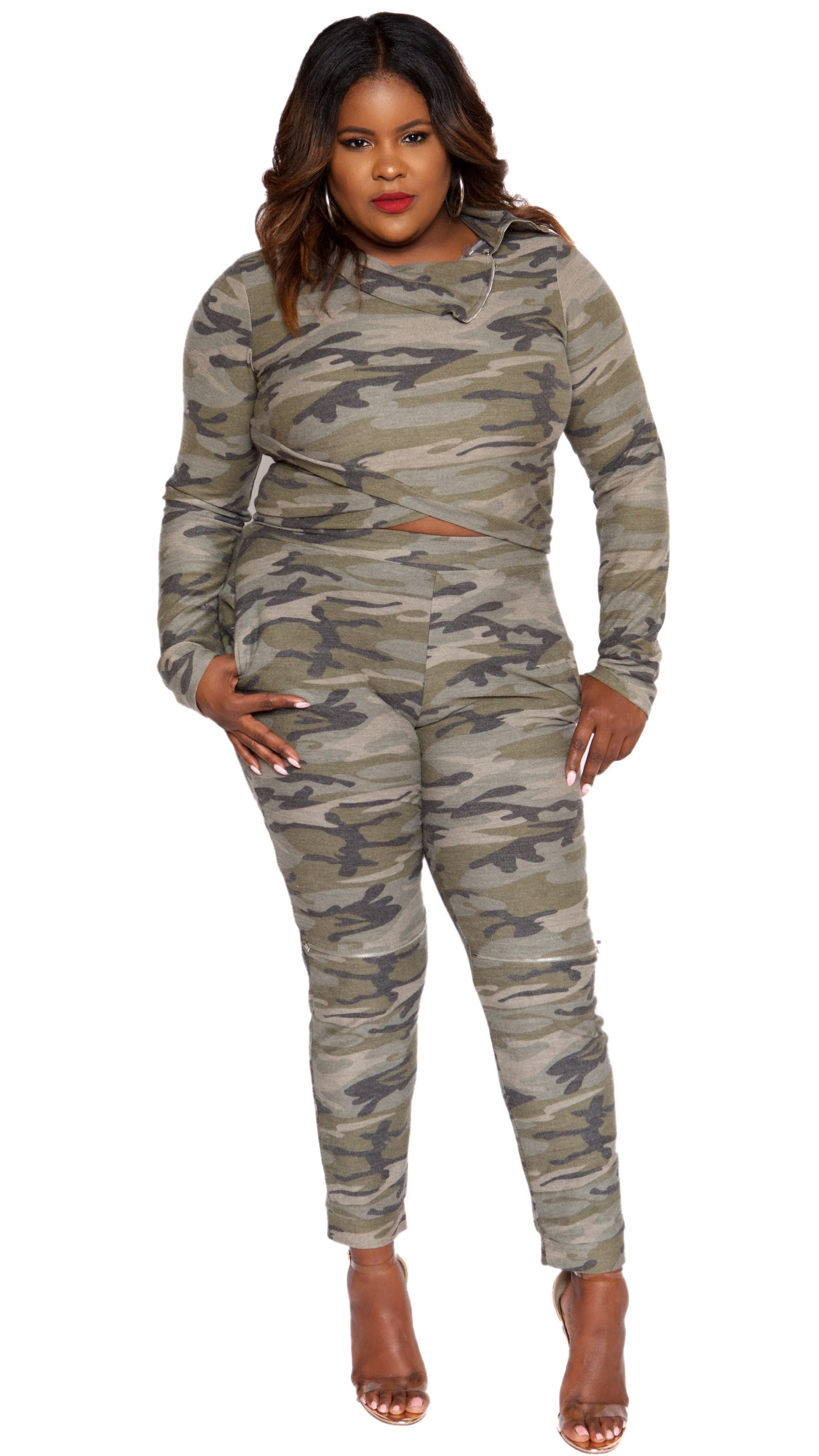 Camo Life 2 Pcs Pant Set sold by Boughie Curves product image thumbnail 2