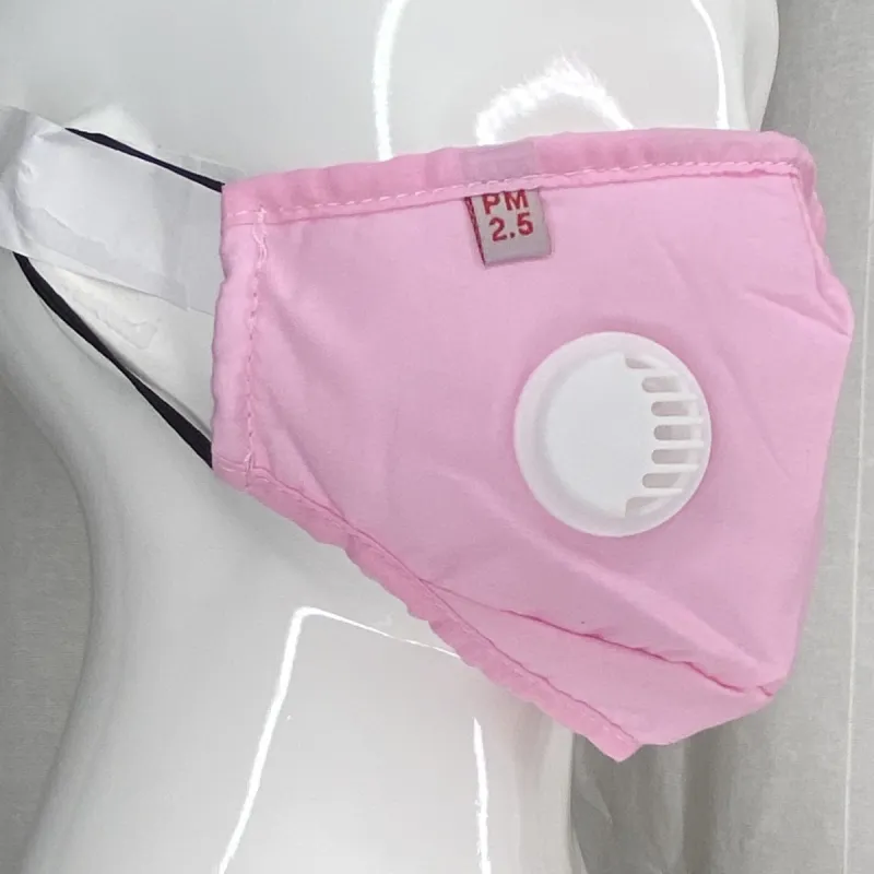 Respirator PM 2.5 Mask With Filter Pocket And 2 Filters (Light Pink) In Stock sold by Boughie Curves