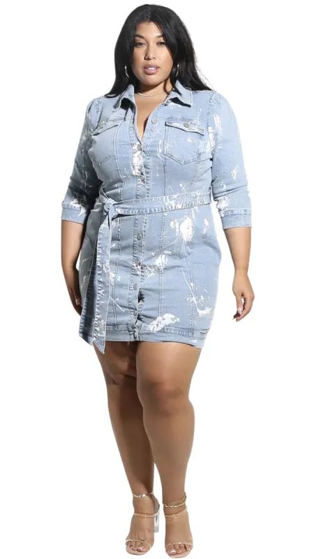 Hype Dress (Denim) sold by Boughie Curves