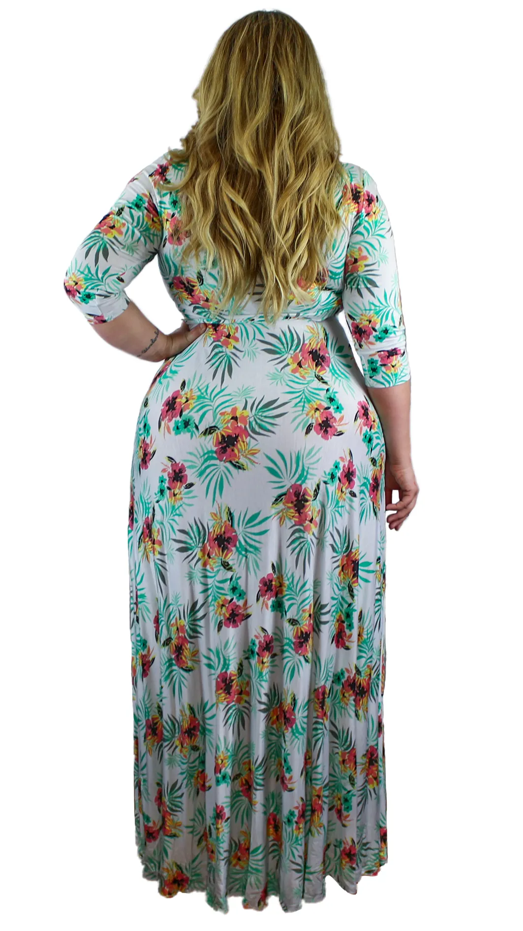 Summer Breeze Maxi Dress (Floral) sold by Boughie Curves product image thumbnail 3