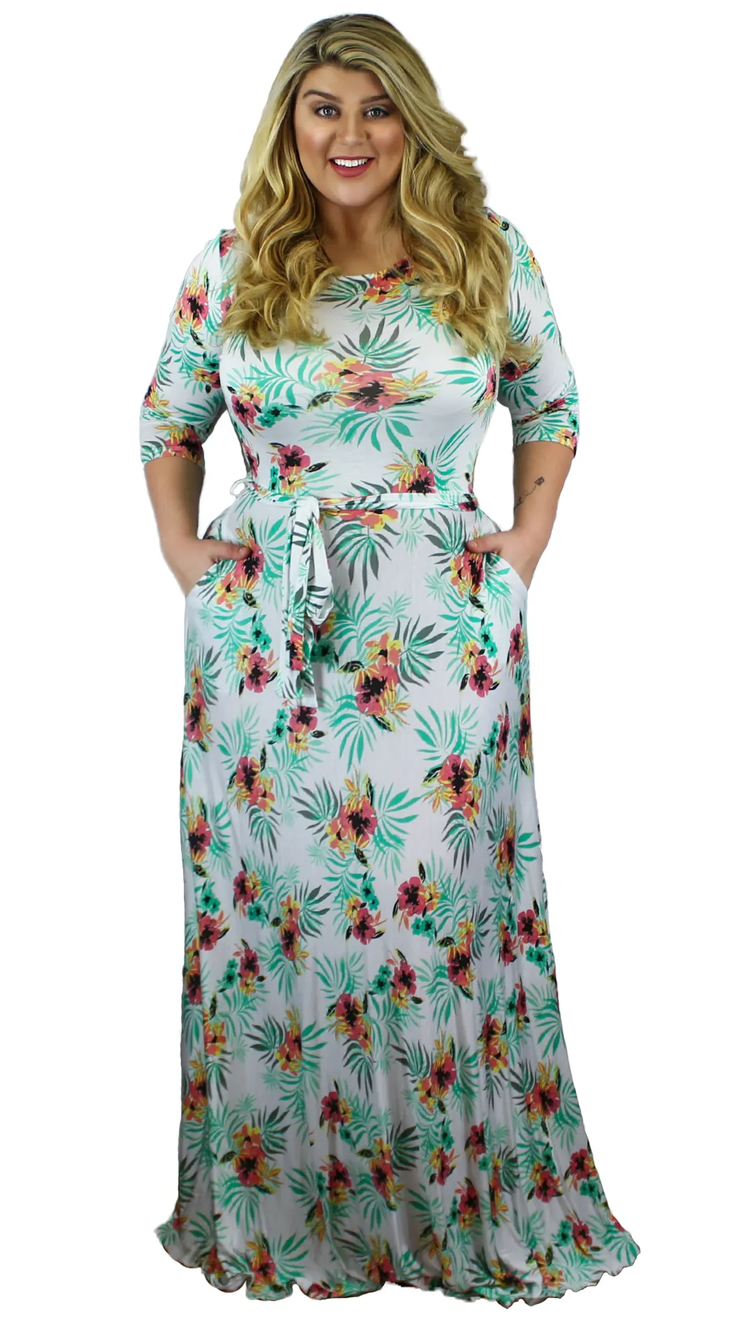 Summer Breeze Maxi Dress (Floral) sold by Boughie Curves