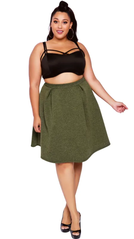 Meadows Skirt (Olive) sold by Boughie Curves
