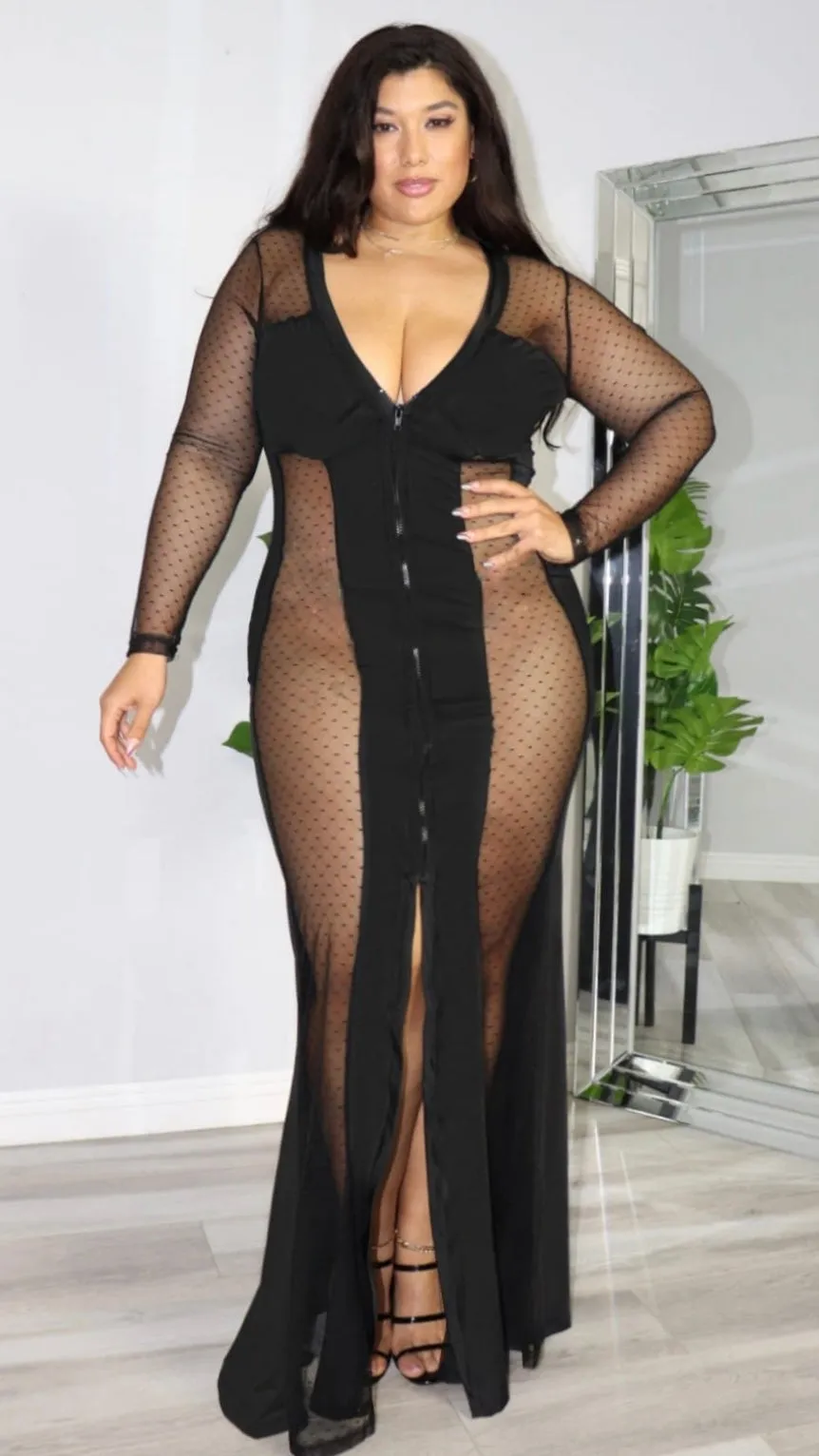 Guess Who Maxi Dress (Black) sold by Boughie Curves