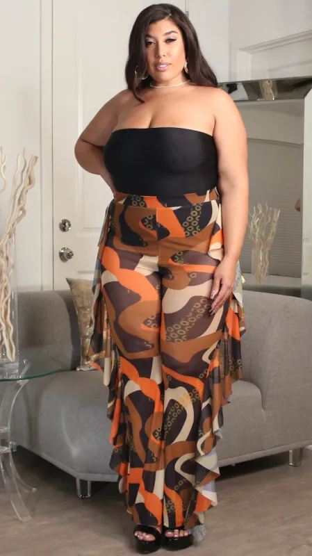 Bella Sheer Pants (Multi) sold by Boughie Curves