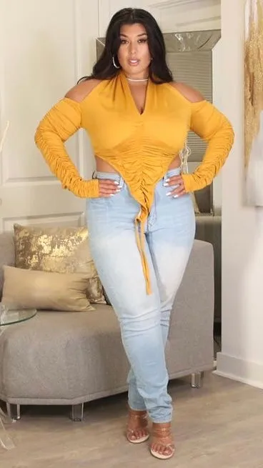 Revenge Top (Mustard) sold by Boughie Curves