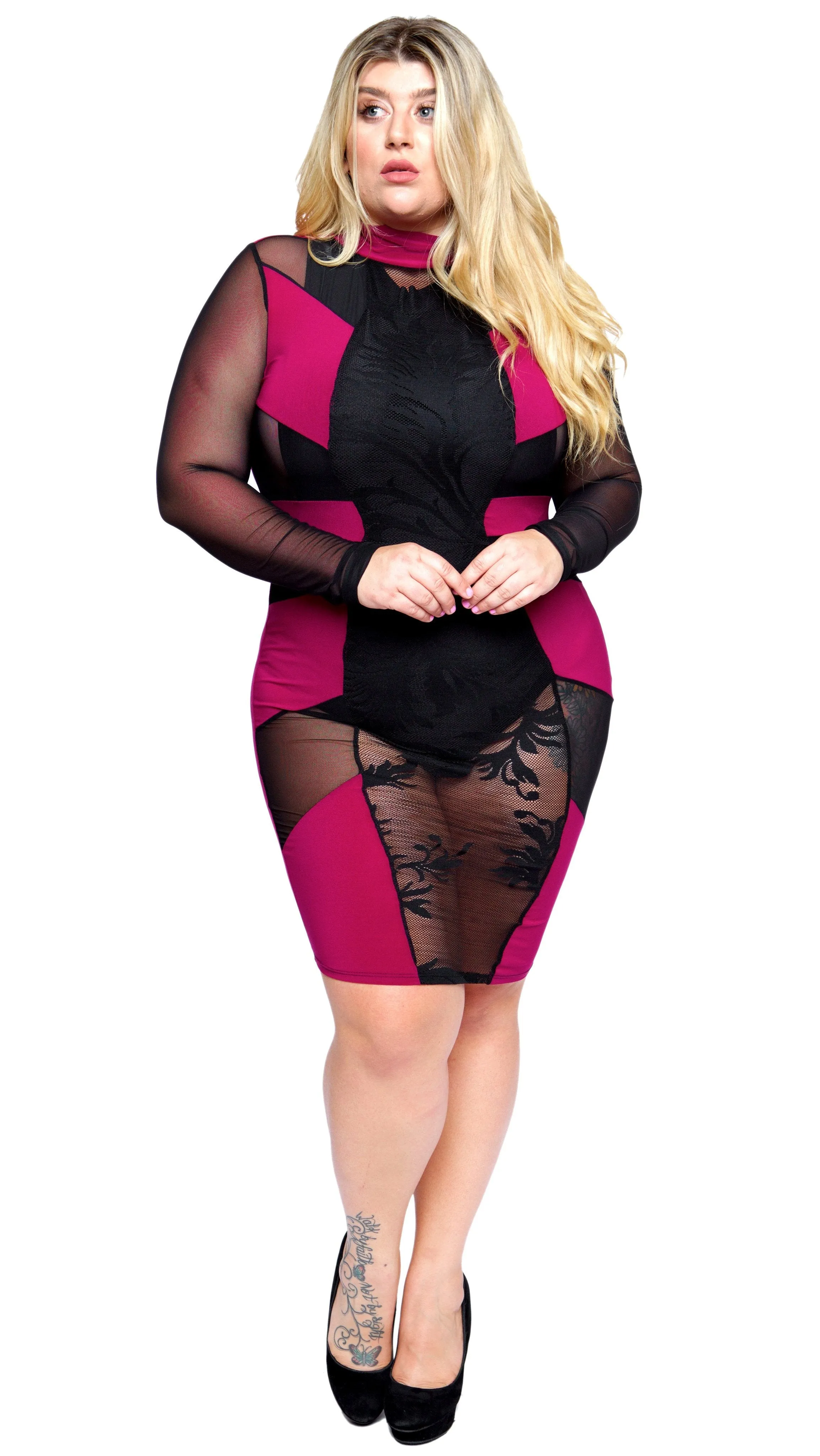 Such A Tease Dress (Purple) sold by Boughie Curves