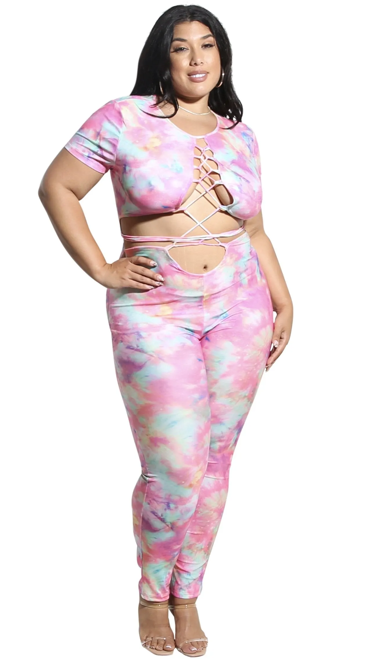 In Your Face Jumper (Rainbow Tie Dye) sold by Boughie Curves product image thumbnail 2