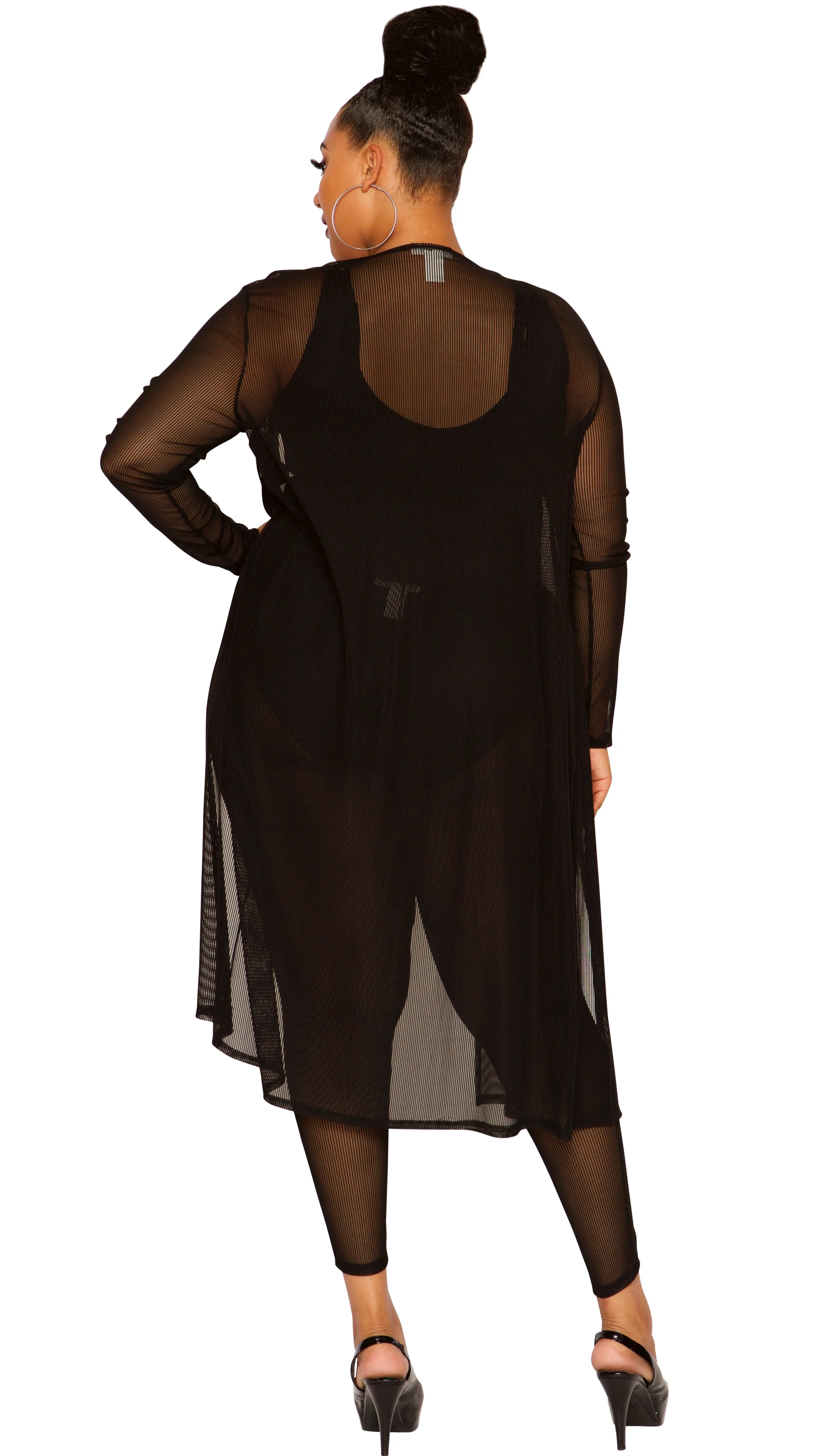 So Shady Sheer 2Pcs Pant Set (Black) sold by Boughie Curves product image thumbnail 3