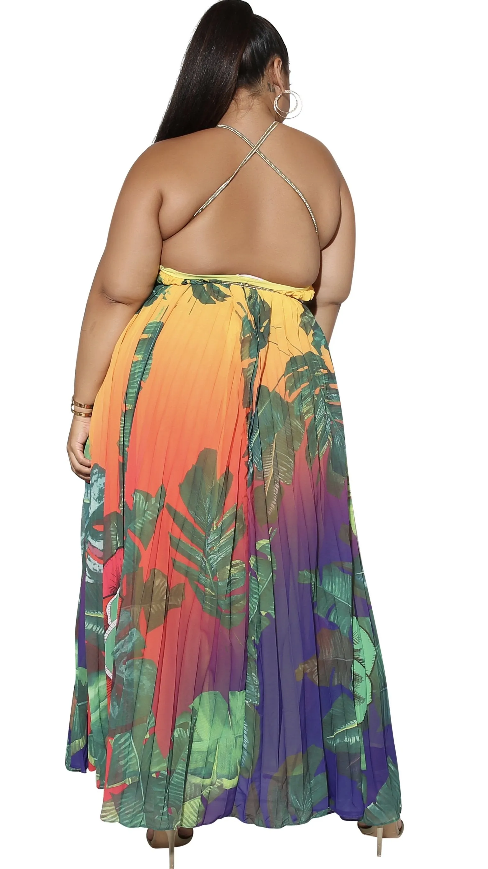 Sunset Maxi Dress (Multi) sold by Boughie Curves product image thumbnail 3
