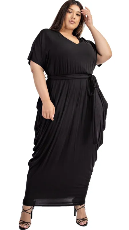 Shifty Maxi Dress (Black) sold by Boughie Curves