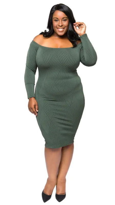 Simply Simple Dress (Olive) sold by Boughie Curves